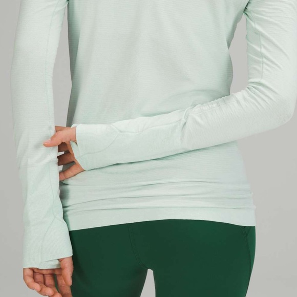 Lululemon Swiftly Tech Long Sleeve Shirt 
Distorted Static Delicate Mint sz 6 - Picture 12 of 16